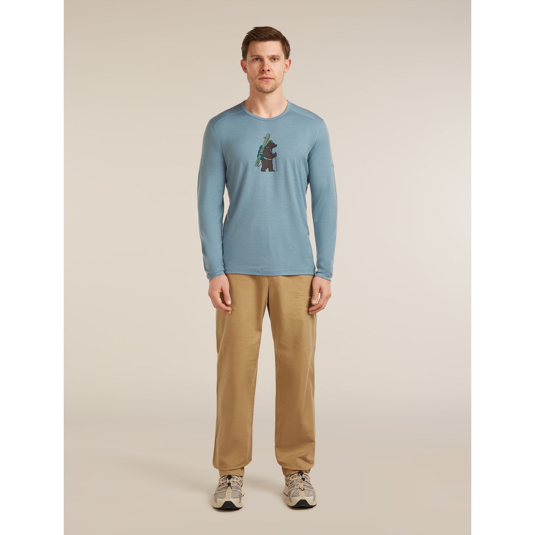 Icebreaker Men's Merino 200 Oasis LS Crewe Bear Tour