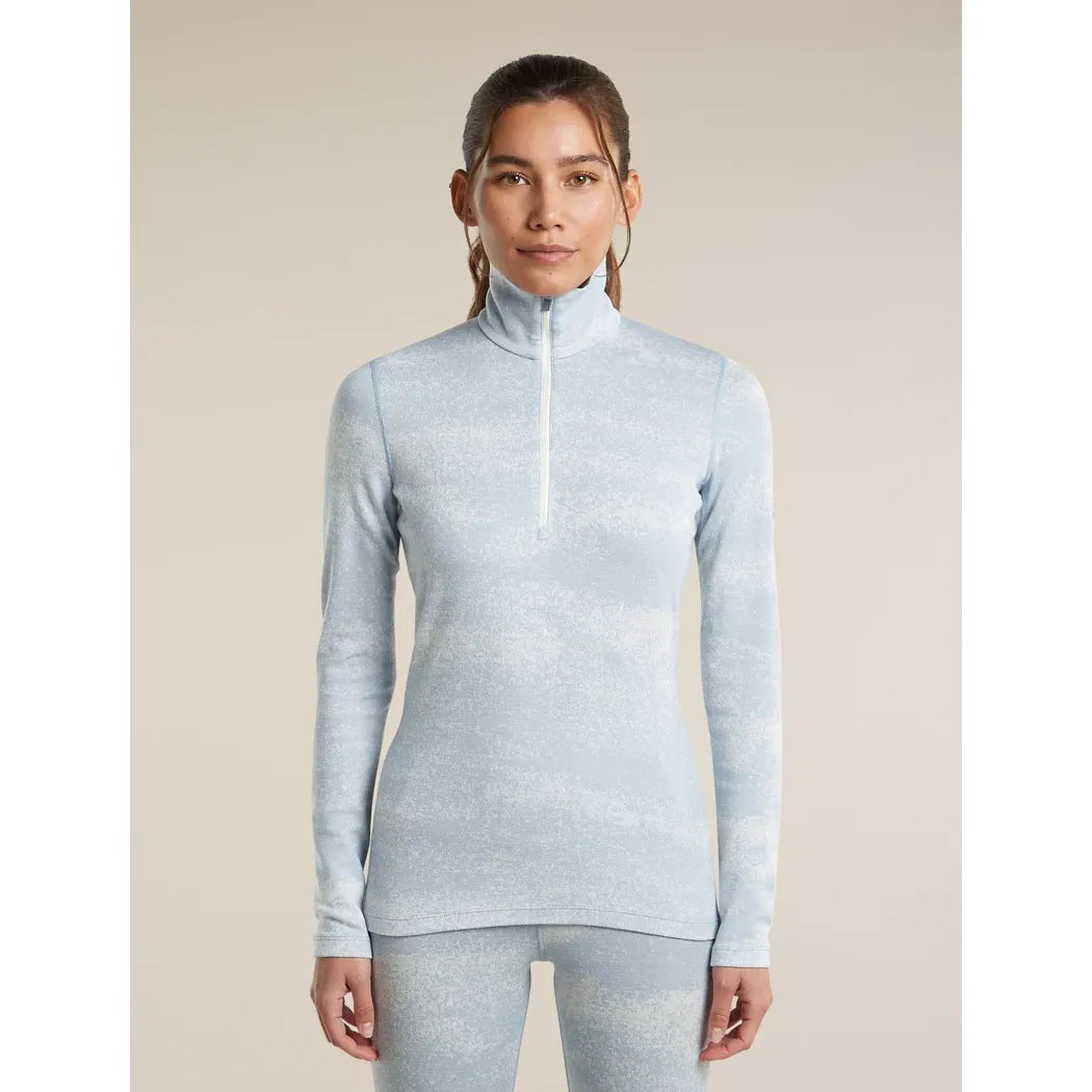 Icebreaker Women's Merino 260 Oasis Vertex Long Sleeve Half Zip Chillwave