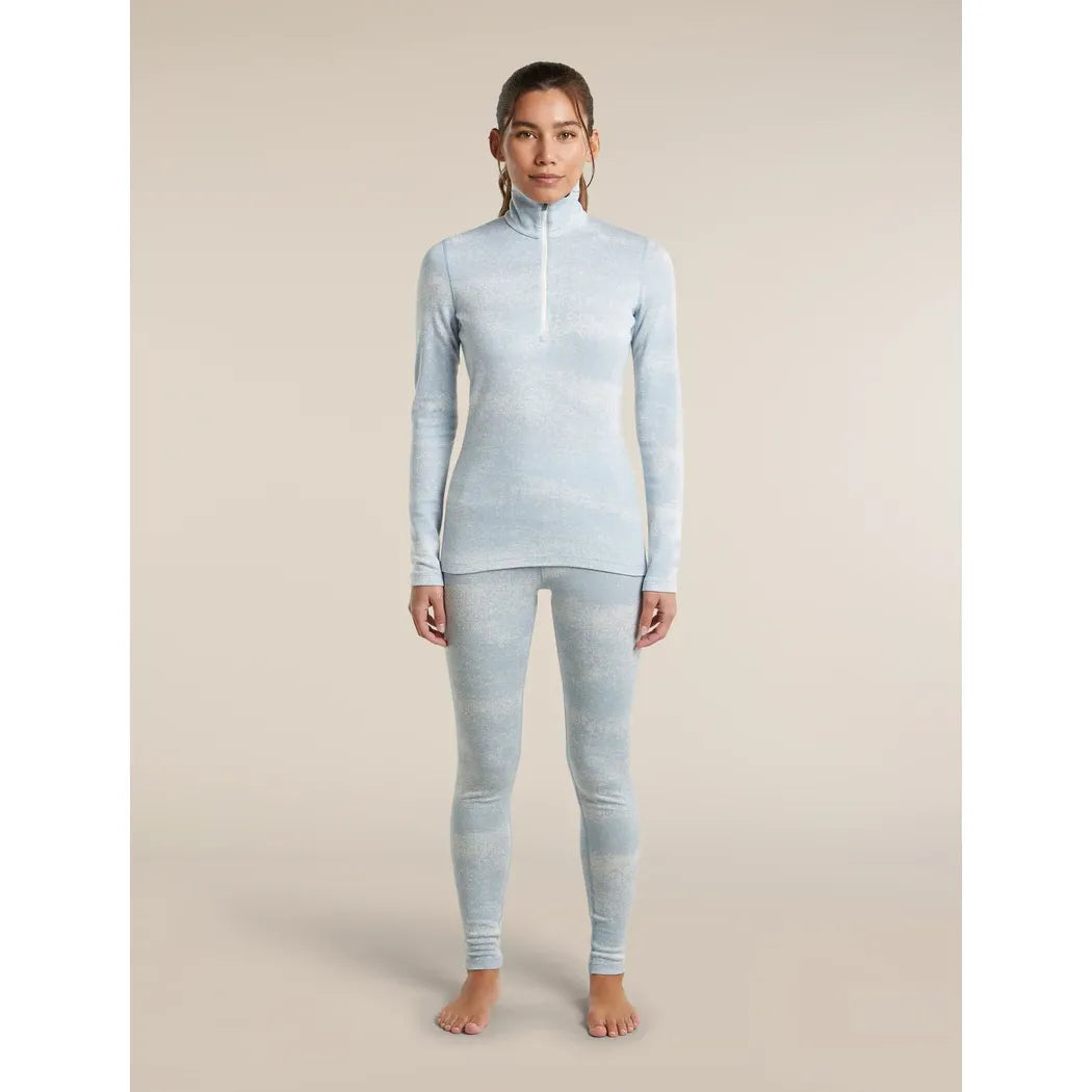Icebreaker Women's Merino 260 Oasis Vertex Long Sleeve Half Zip Chillwave