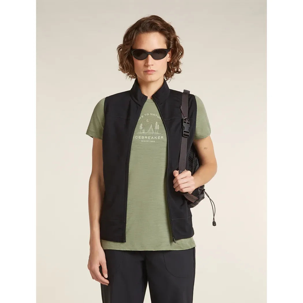 Icebreaker Women's Merino 150 Tech Lite T-Shirt Peaceful Pass T-Shirts Outside Sports