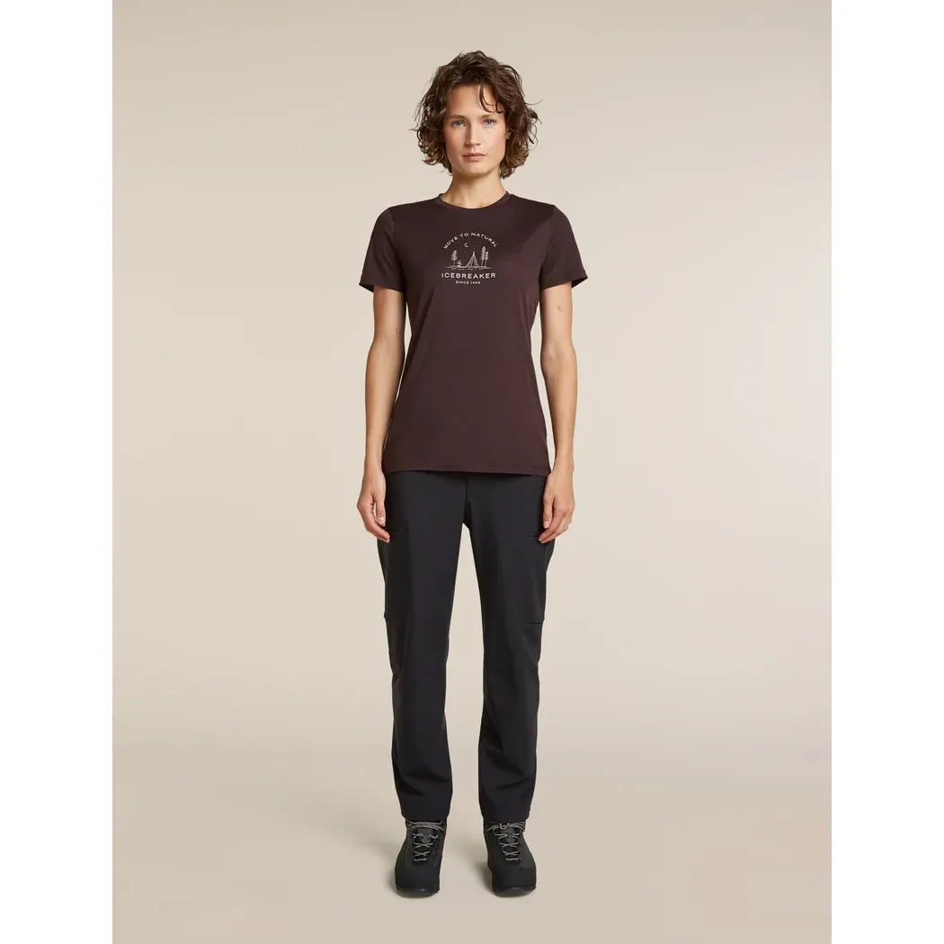 Icebreaker Women's Merino 150 Tech Lite T-Shirt Peaceful Pass T-Shirts Outside Sports
