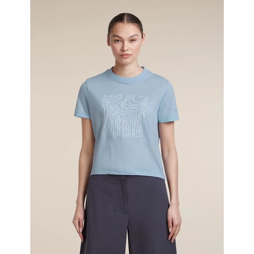 Icebreaker Women's Merino 150 Tech Lite Crop T-Shirt Great Heights
