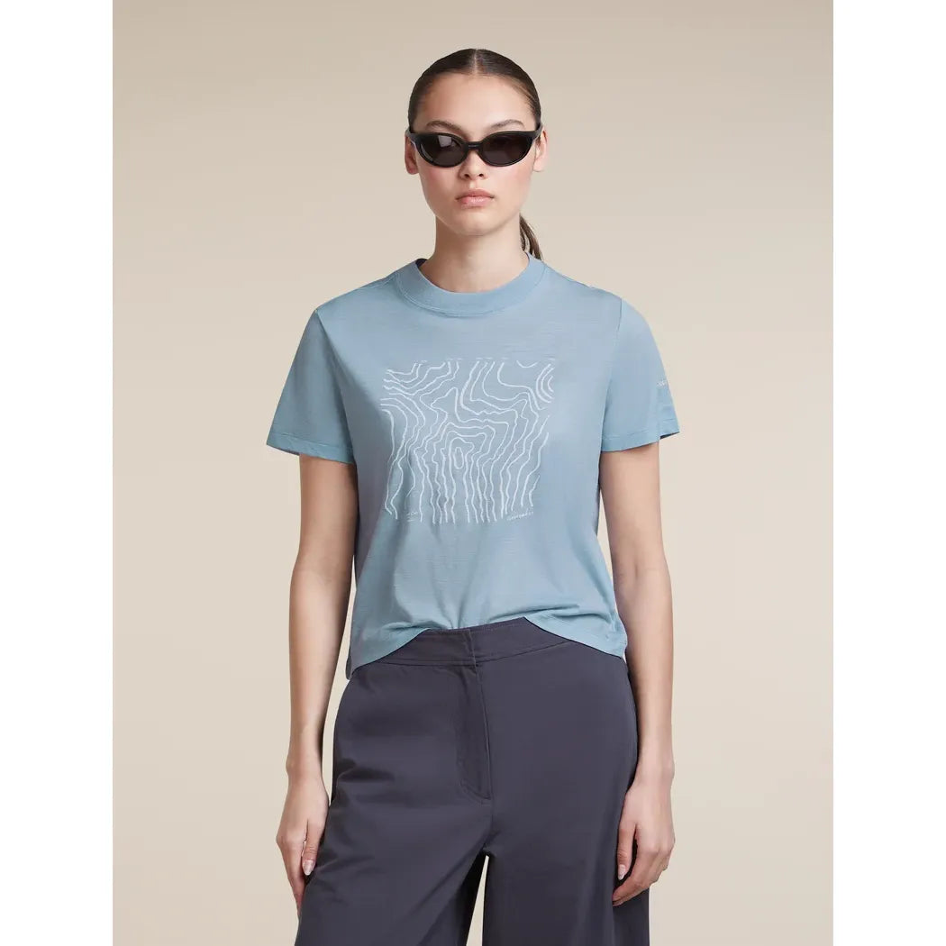 Icebreaker Women's Merino 150 Tech Lite Crop T-Shirt Great Heights