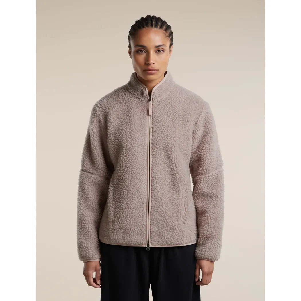 Icebreaker Women's Merino Blend 960 RealFleece High Pile Long Sleeve Zip Fleece Outside Sports