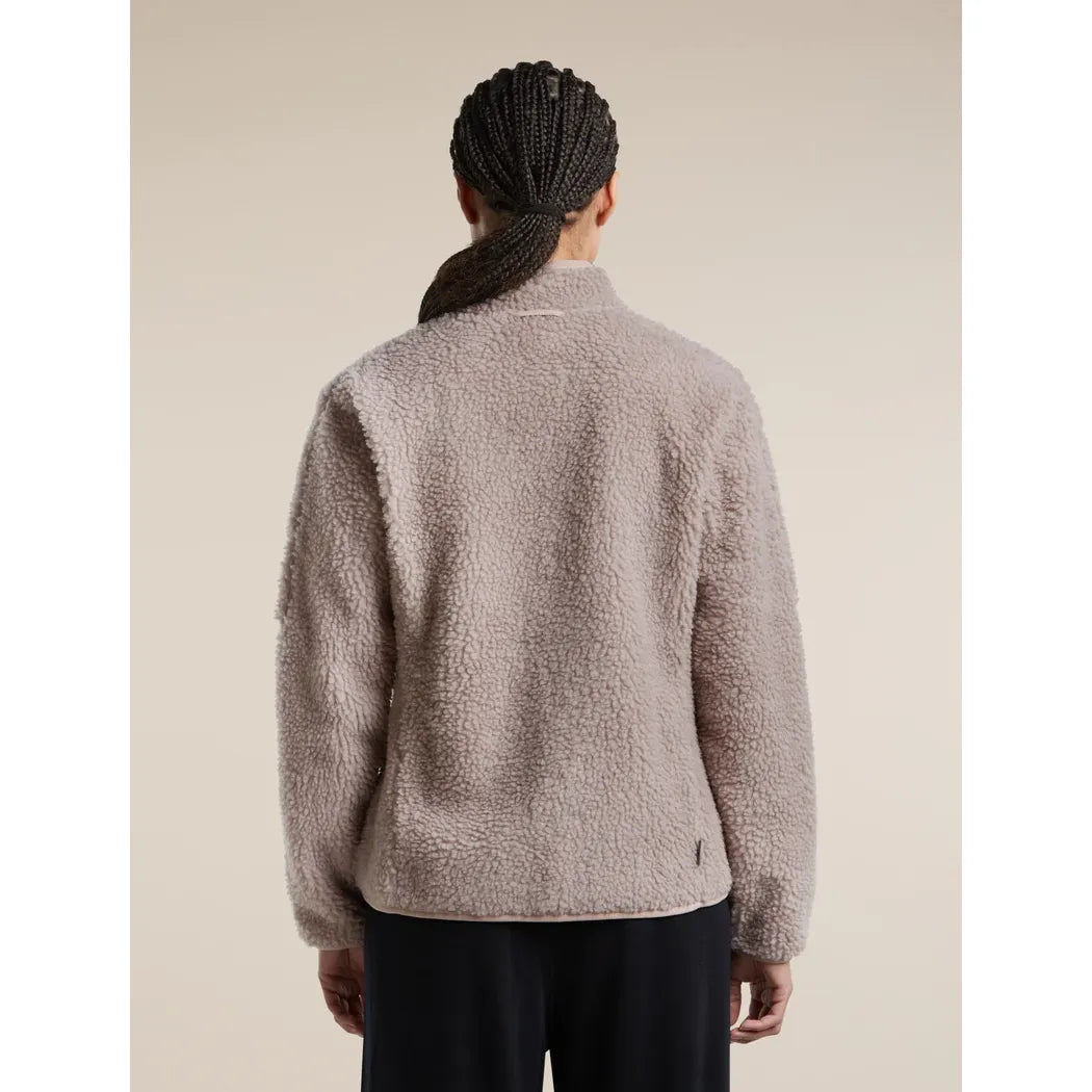 Icebreaker Women's Merino Blend 960 RealFleece High Pile Long Sleeve Zip Fleece Outside Sports