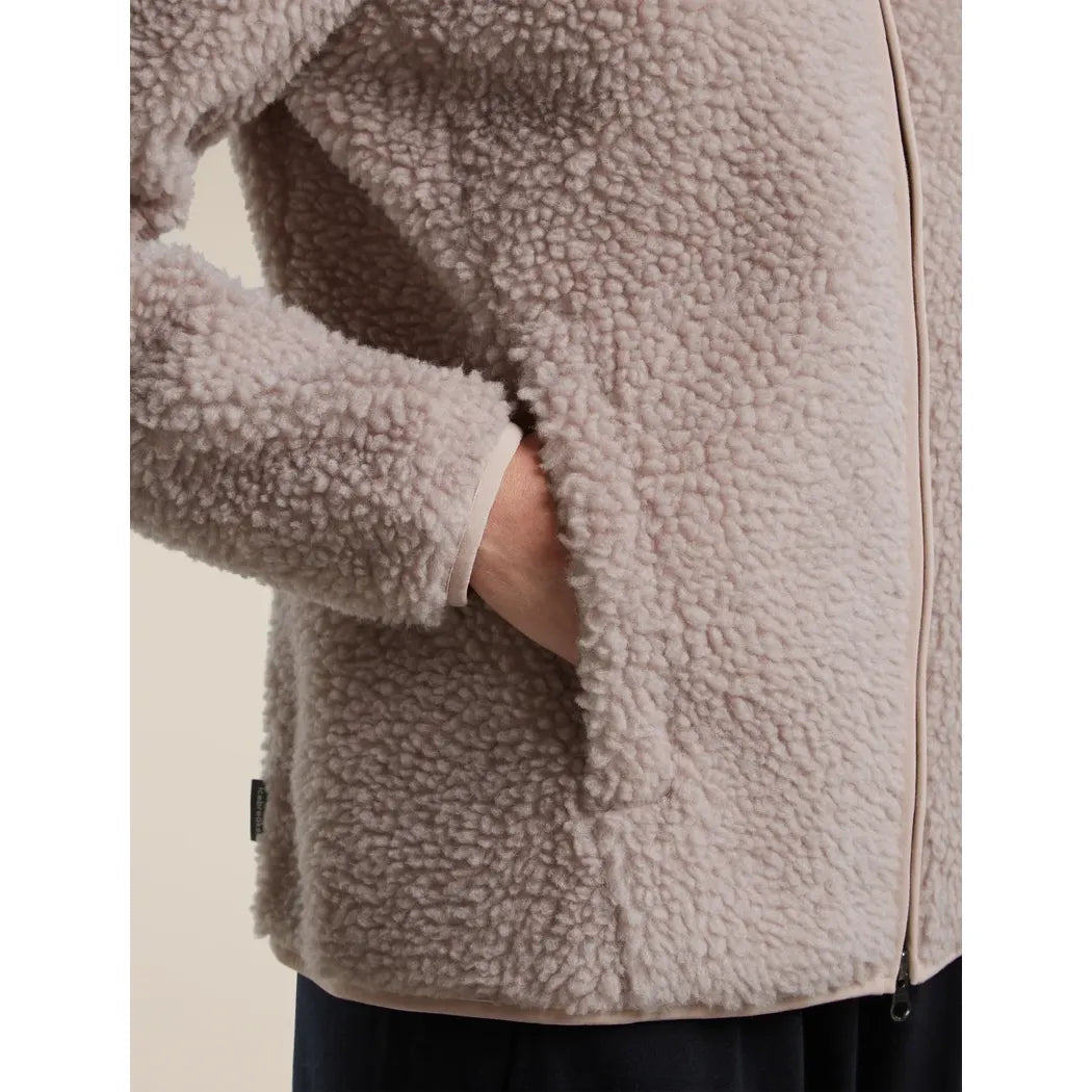 Icebreaker Women's Merino Blend 960 RealFleece High Pile Long Sleeve Zip Fleece Outside Sports