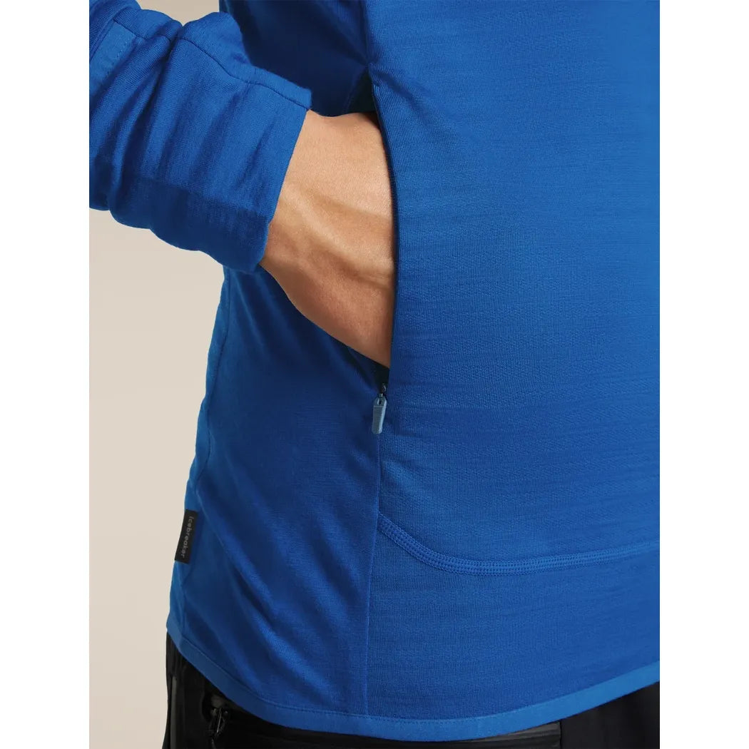 Icebreaker Men's Merino Blend 300 RealFleece Descender Long Sleeve Zip Hoodie