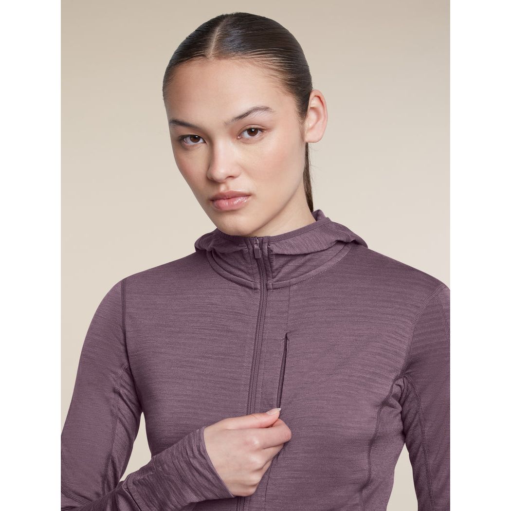 Icebreaker Women's Merino Blend 200 RealFleece Descender Long Sleeve Zip Hoodie