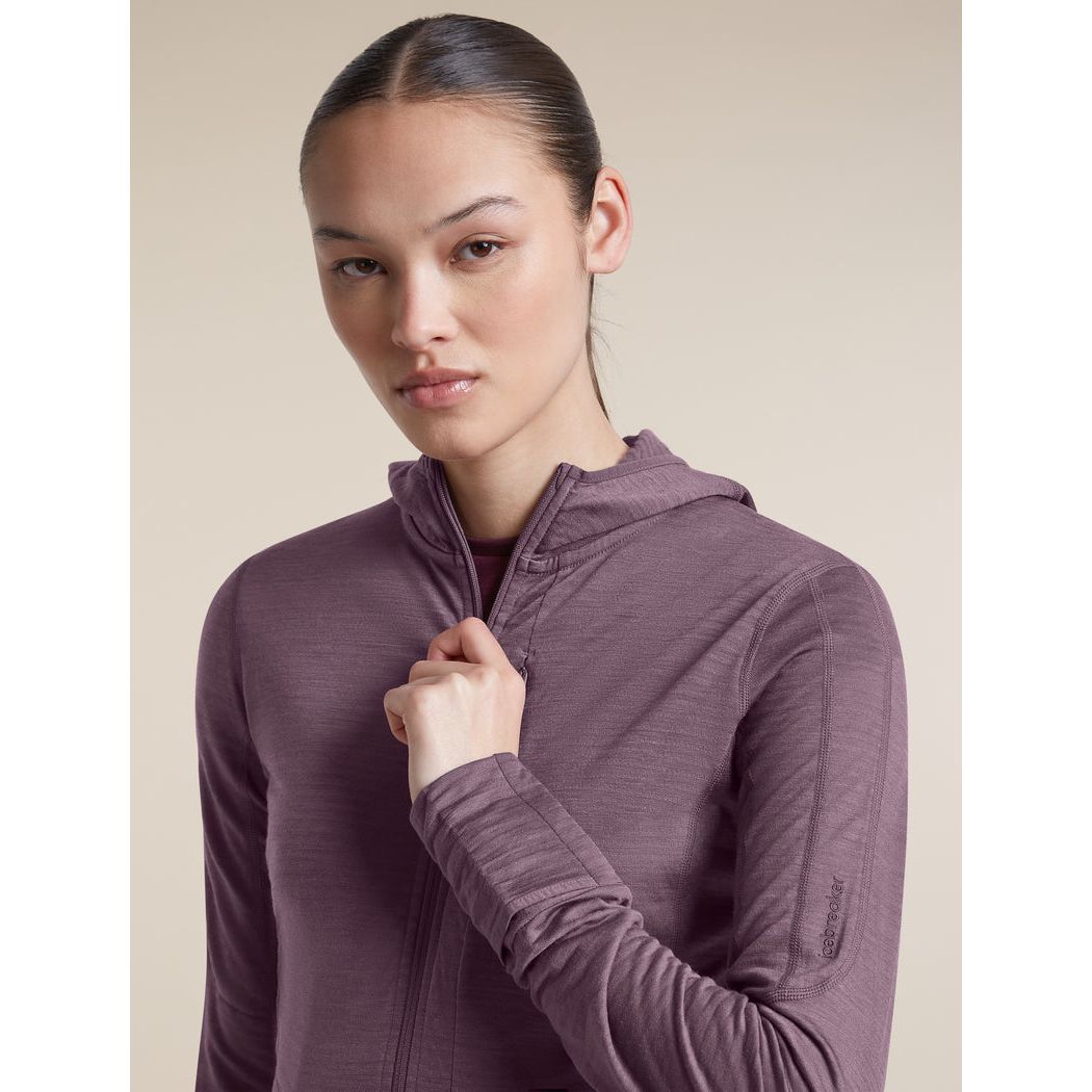 Icebreaker Women's Merino Blend 200 RealFleece Descender Long Sleeve Zip Hoodie