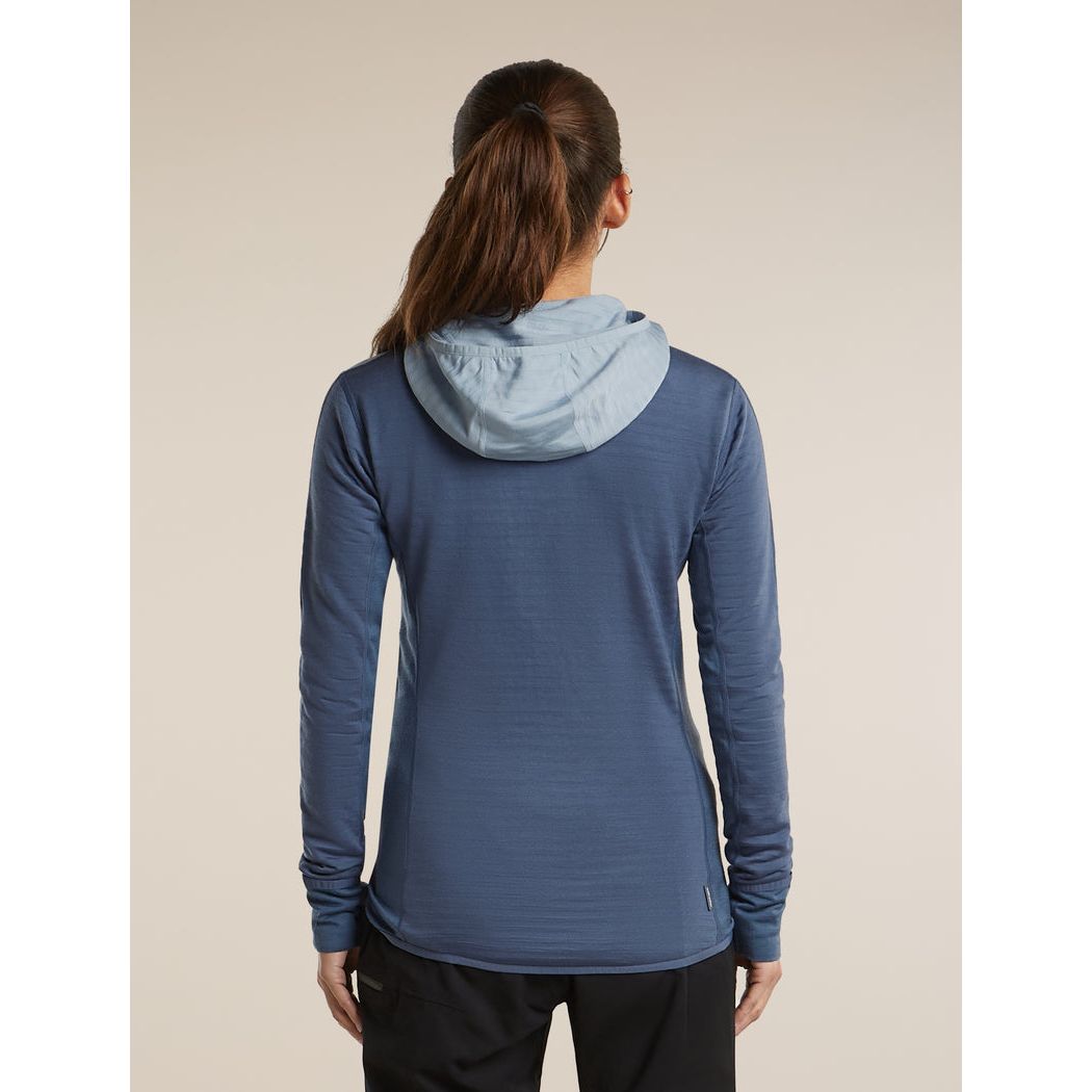 Icebreaker Women's Merino Blend 300 RealFleece Descender Long Sleeve Zip Hoodie