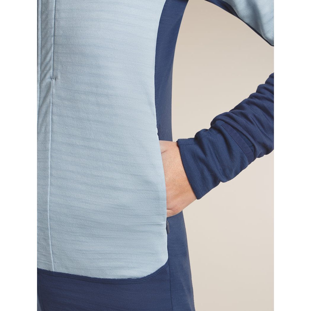 Icebreaker Women's Merino Blend 300 RealFleece Descender Long Sleeve Zip Hoodie