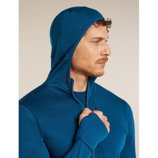 Icebreaker Men's Merino Blend 200 RealFleece Descender Long Sleeve Zip Hoodie