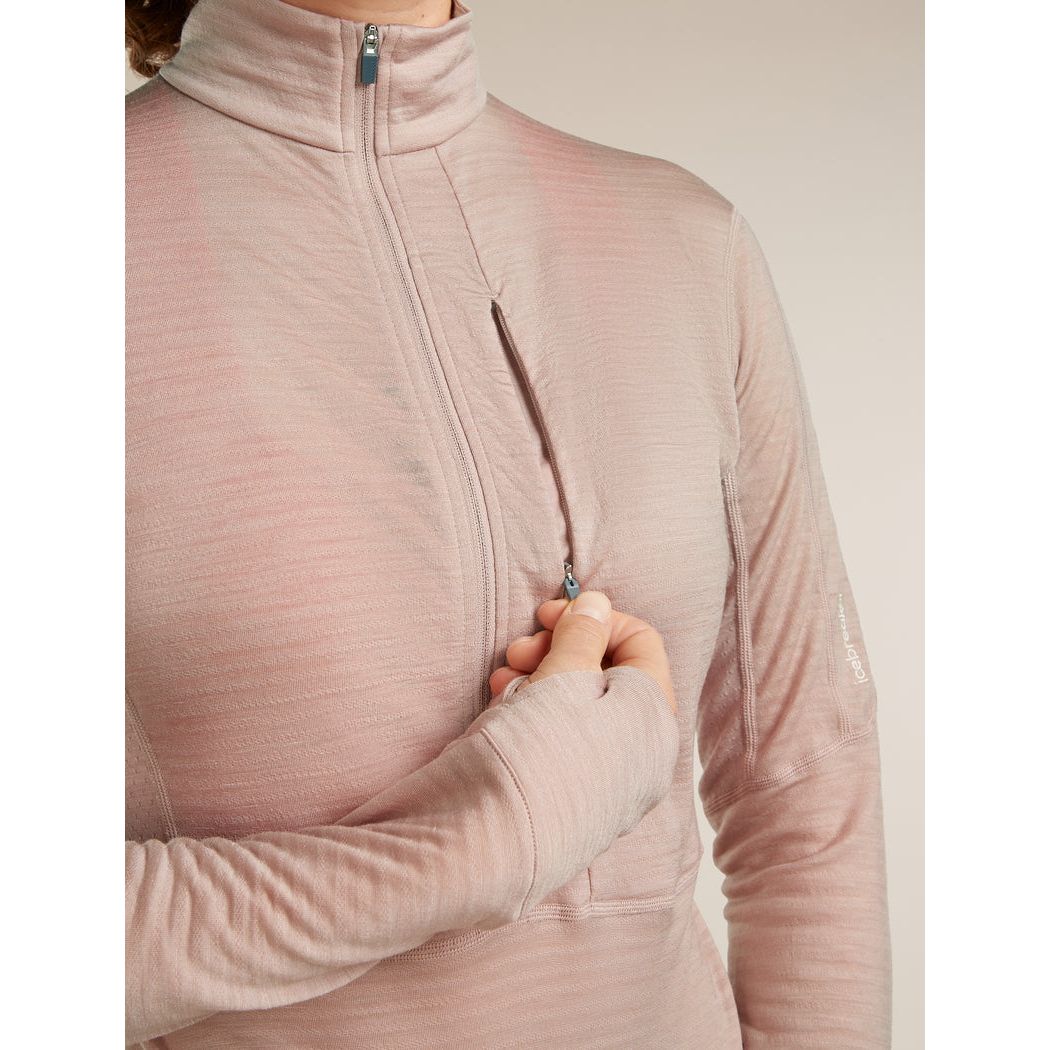 Icebreaker Women's Merino 200 RealFleece Descender Long Sleeve Half Zip