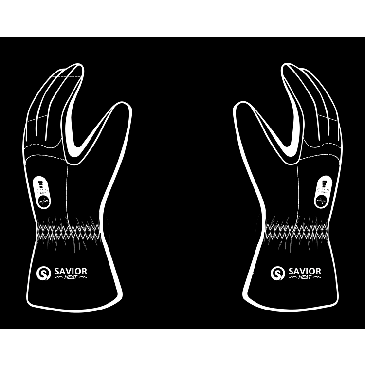 Heated Ski Gloves (Incl Battery)