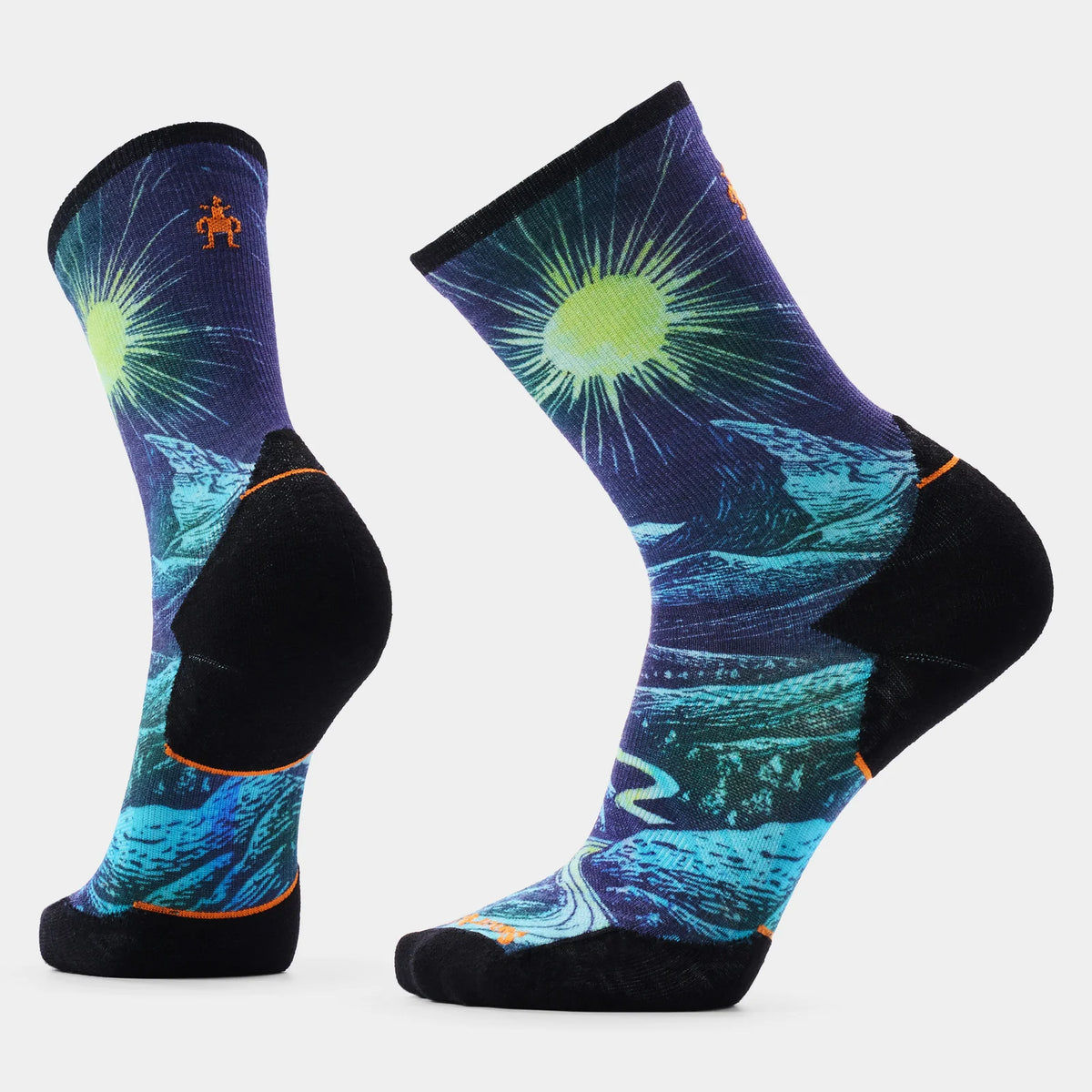 Smartwool Men's Targeted Cushion Treeline Print Crew Trail Running Socks