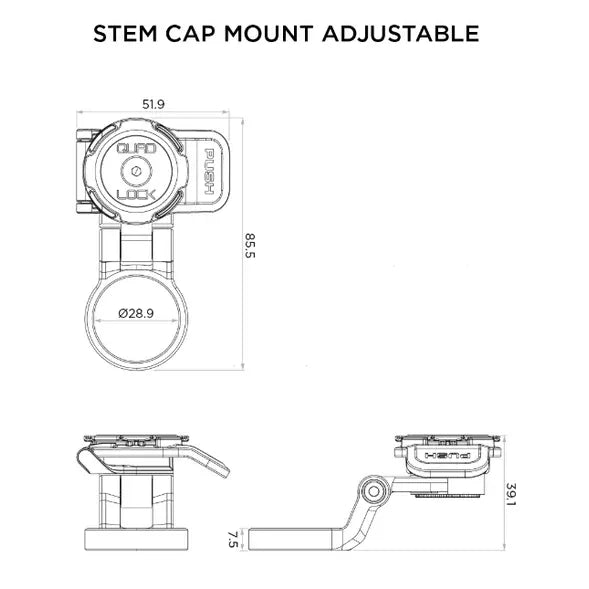 Quad Lock Stem Cap Mounts