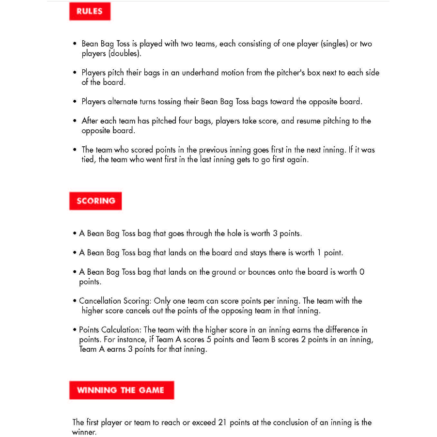 Royce Classic Bean Bag Toss Game