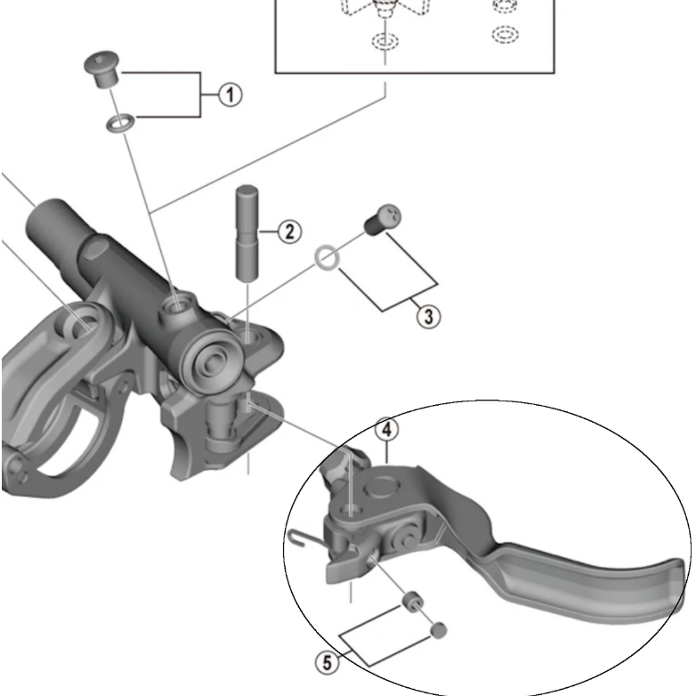 Shimano BL-M8100 Lever Member Unit - Right Hand side