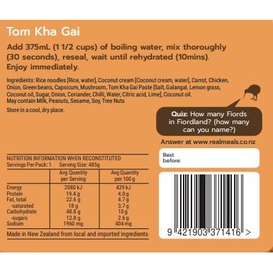 Real Meals Tom Kha Gai