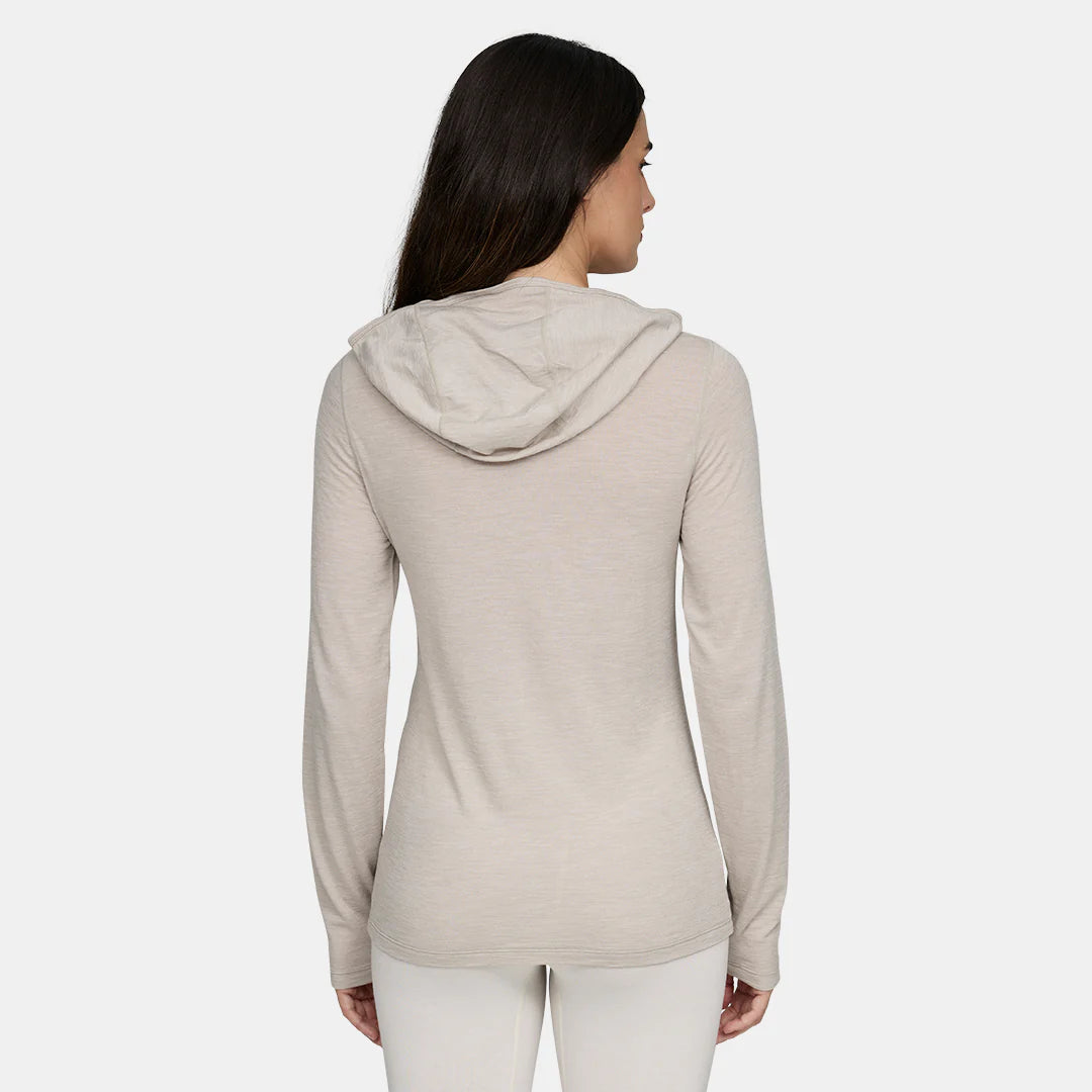 Le Bent Women's Featherweight Hooded Long Sleeve Crew Baselayer