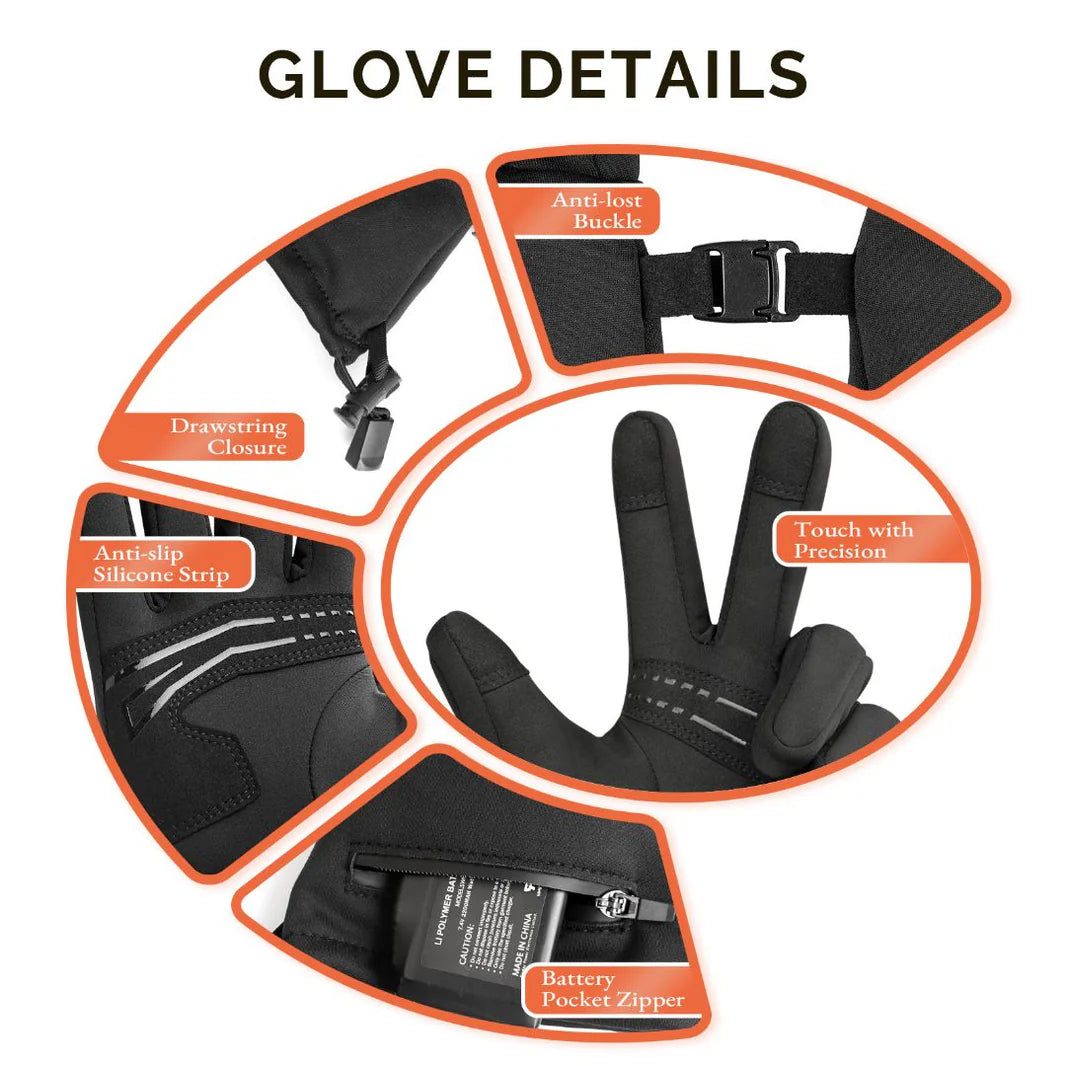 Heated Softshell Gloves (Incl Battery)