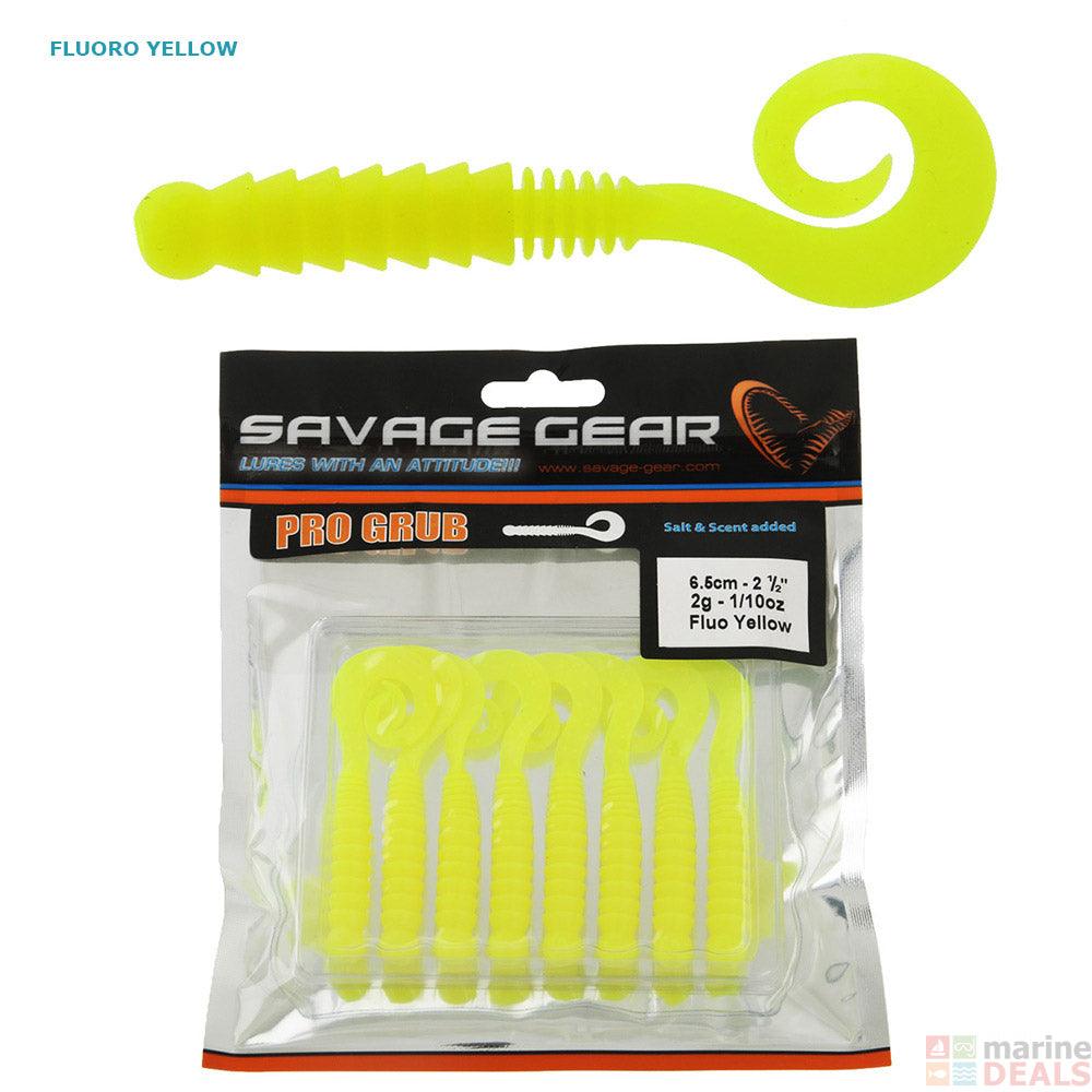 SAVAGE LB PRO GRUB 6.5CM 2GM FLUORO YELLOW 8PCS