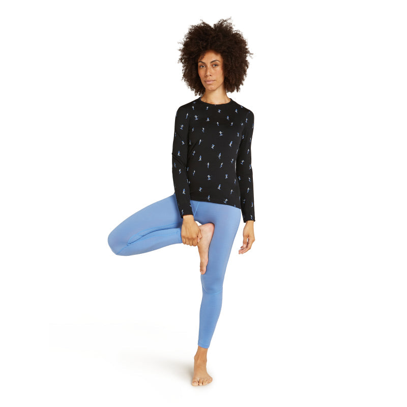 Icebreaker Women's Merino 200 Oasis Long Sleeve Crewe Ski Day