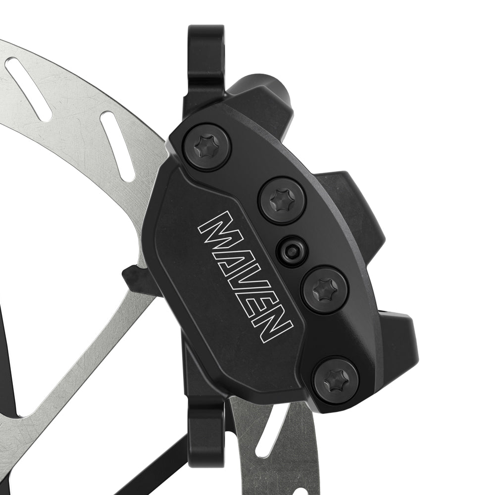 SRAM Disc Brake Maven Silver - Aluminum Lever, Stainless Hardware, Reach / Contact Adjuster, Swing Link, Black Front 950mm Hose (Includes MMX Clamp, 20P-2 Bracket) B1