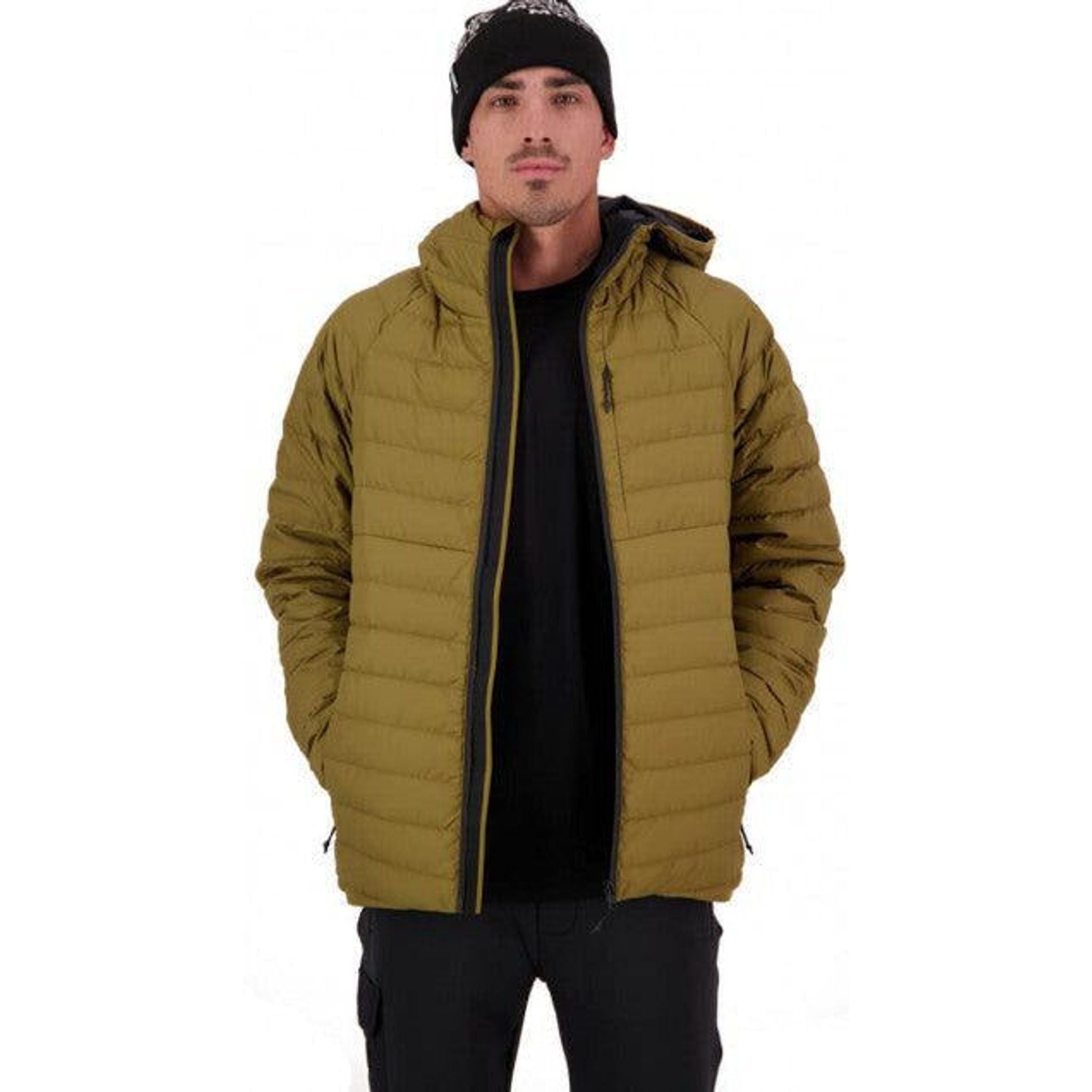 Mons Royale Mens Atmos Wool Down LW Packable Hood Outside Sports