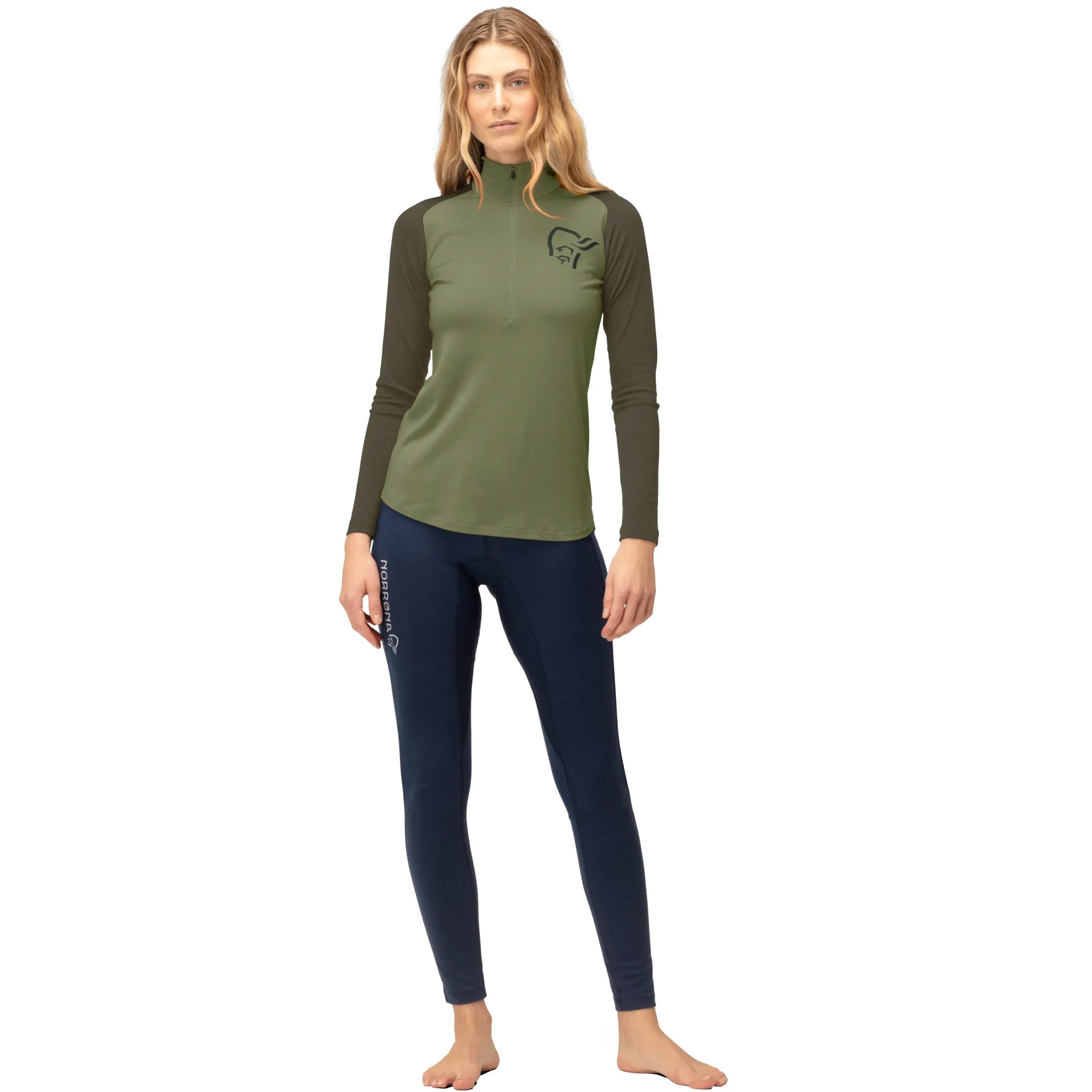 Norrona Women's Femund Pureull Zip Neck Long Sleeve T-Shirt