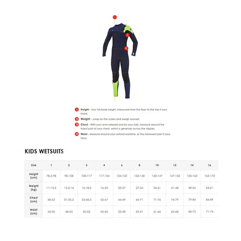 O'Neill Boys Hyperfreak CZ Full 4/3+MM