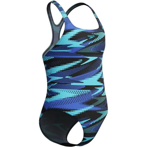 Speedo Kid's Girl Hyperboom Allover Print One Piece