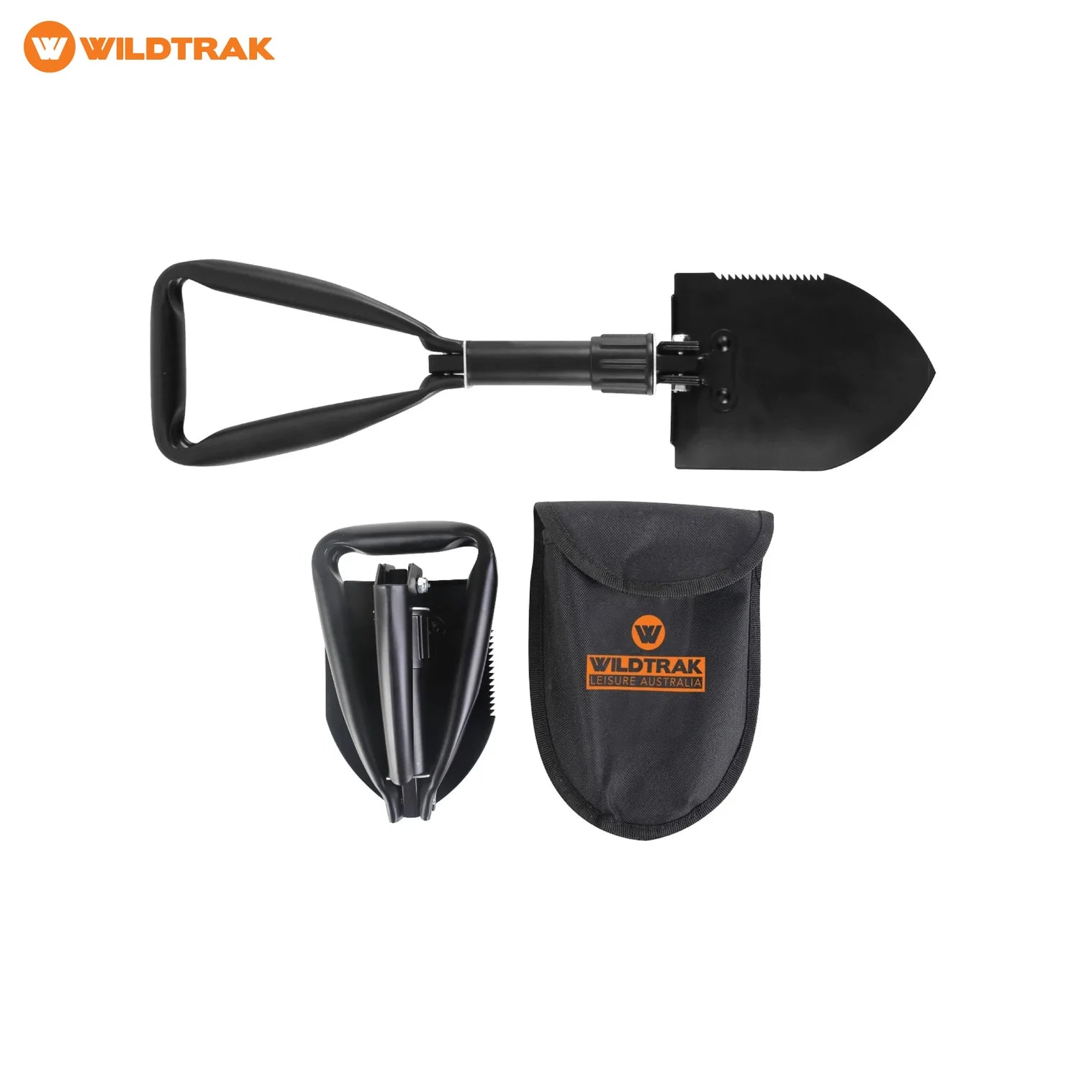 Wildtrak Pickaxe 16x11cm Blade With Pouch Folding Shovel